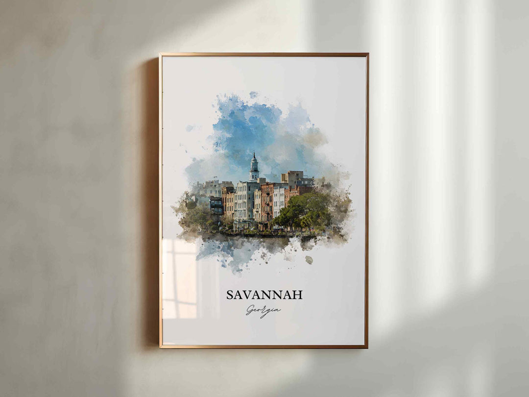 Savannah, Georgia – Watercolor Art Print