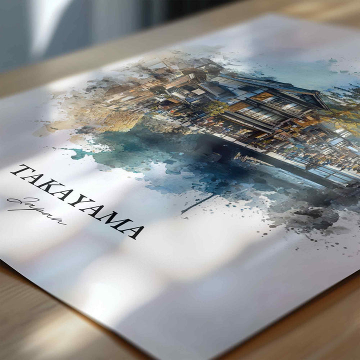 Takayama, Japan – Watercolor Art Print