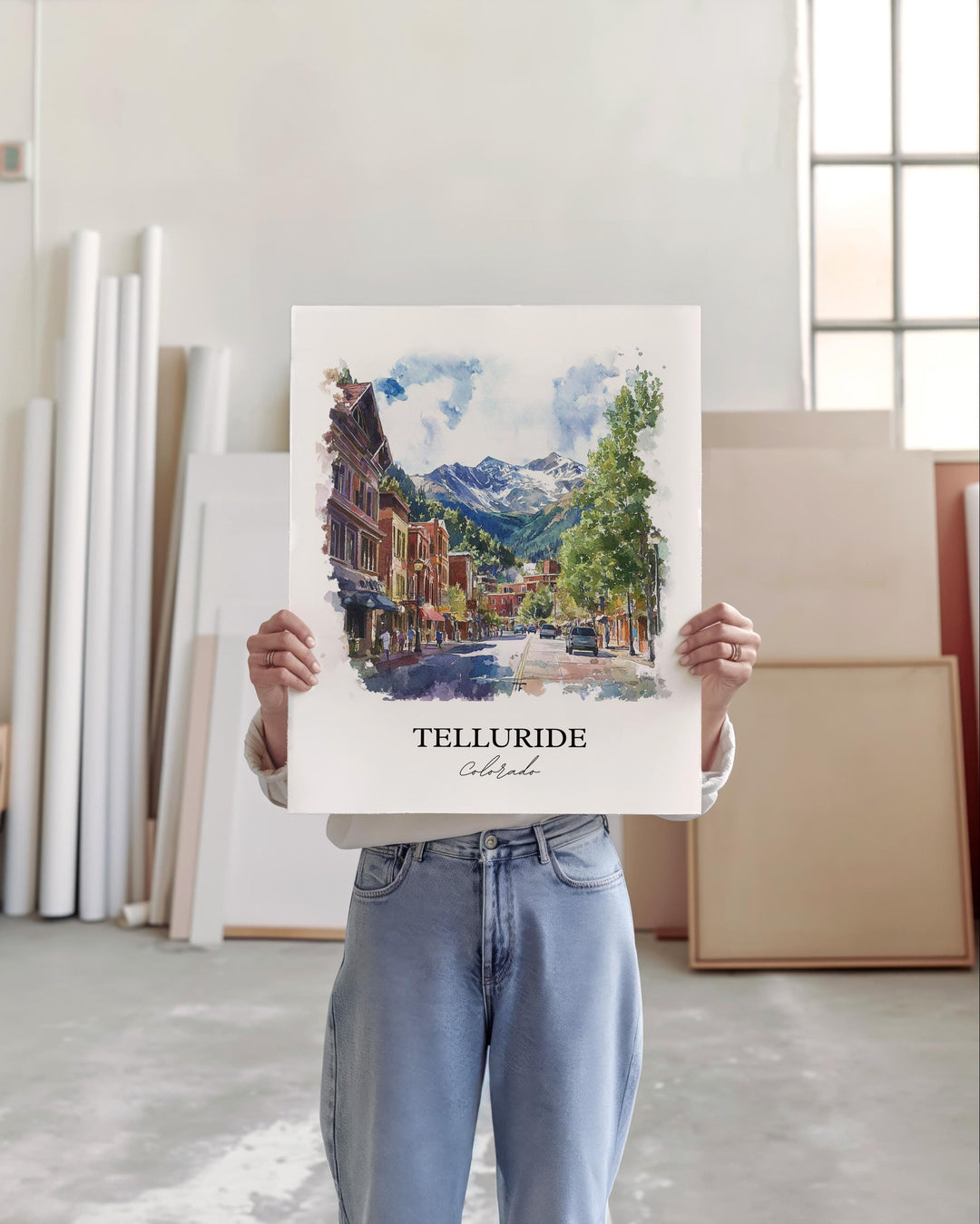 Telluride Wall Art, Telluride CO Print, Colorado Ski Art, Telluride Colorado Gift, Travel Print, Travel Poster, Housewarming Gift
