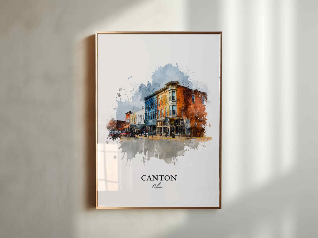 Canton, Ohio – Watercolor Art Print