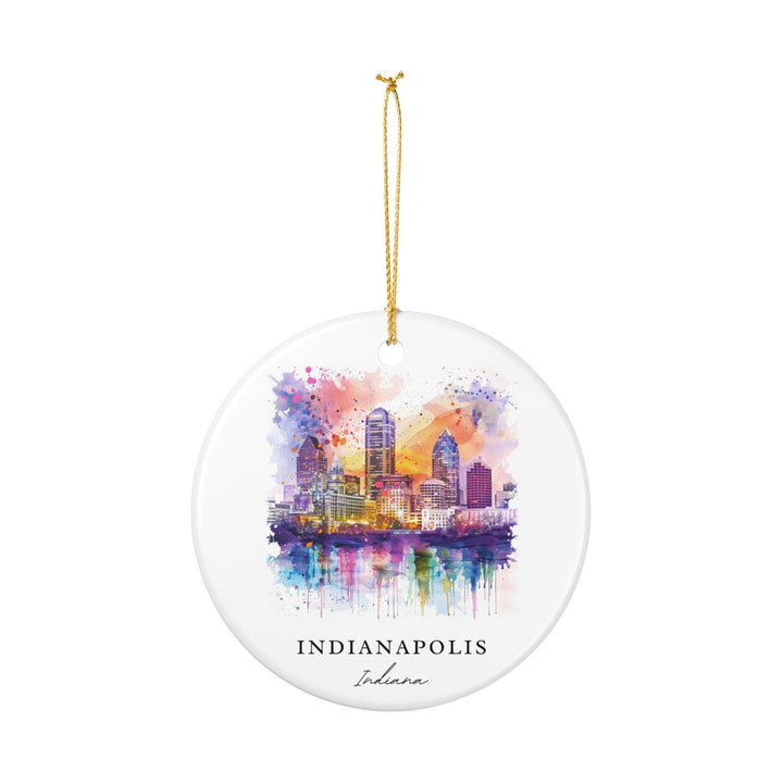 Indianapolis Ornament: Unique Indianapolis Souvenir, Indiana Xmas Decor, and Authentic Indianapolis Skyline Gift