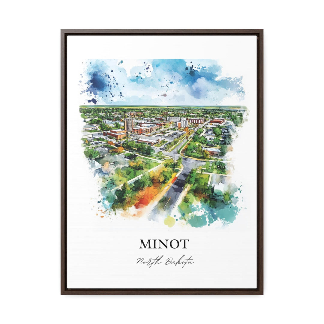 Minot ND Wall Art, Ward County ND Print, North Dakota Watercolor Art, Minot ND Gift, Travel Print, Travel Poster, Housewarming Gift