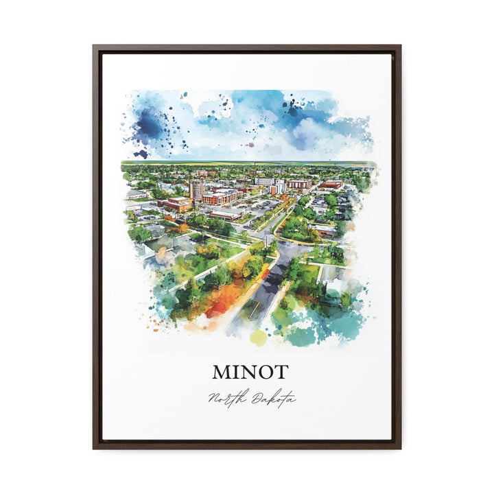 Minot ND Wall Art, Ward County ND Print, North Dakota Watercolor Art, Minot ND Gift, Travel Print, Travel Poster, Housewarming Gift