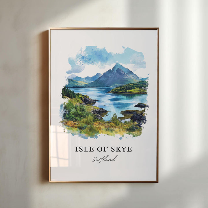 Isle of Skye Wall Art, Skye Scotland Print, Skye Watercolor Art, Isle of Skye Gift,