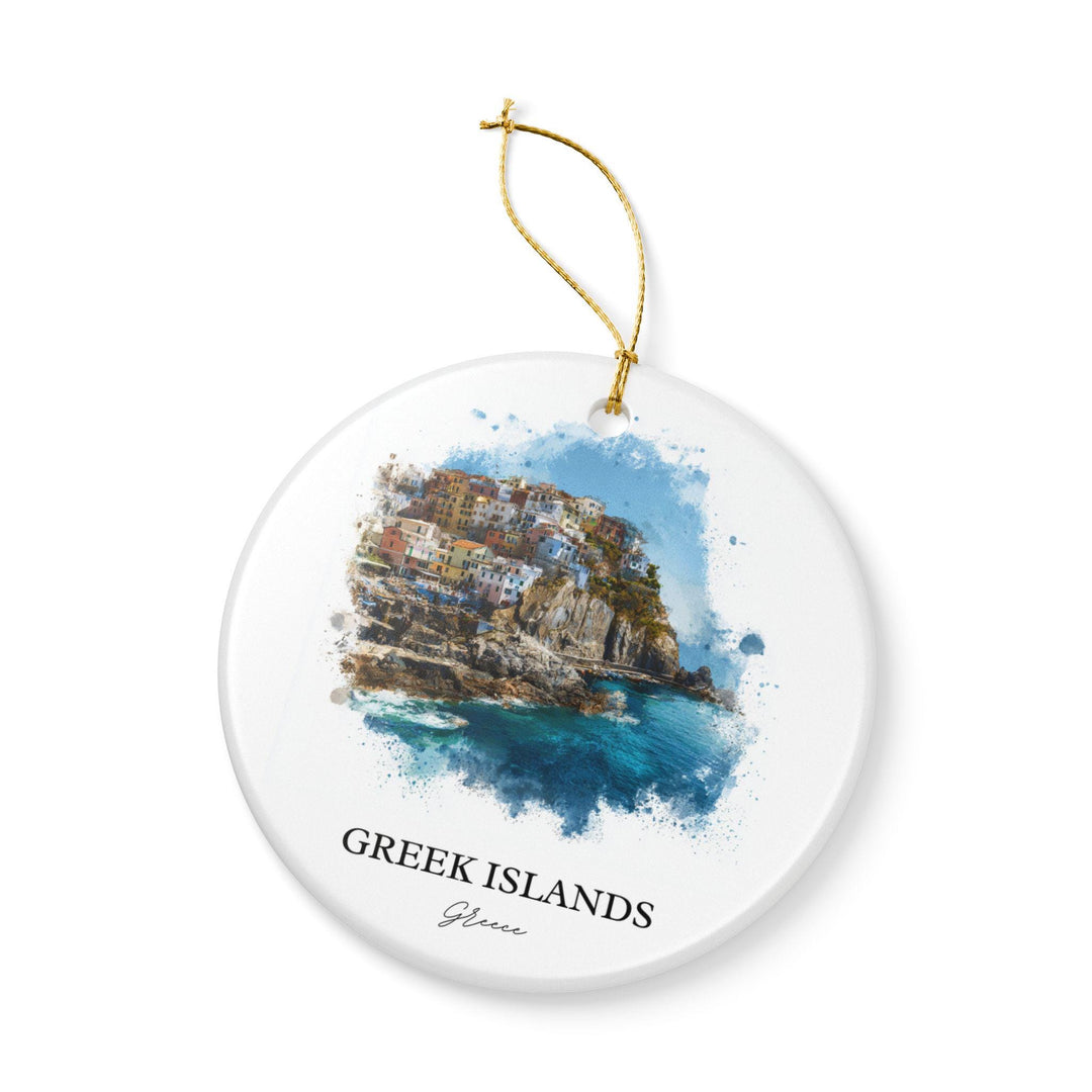 Greek Islands Ornament: Unique Greece Souvenir, Greek Islands Xmas Decor, and Authentic Greek Islands Gift
