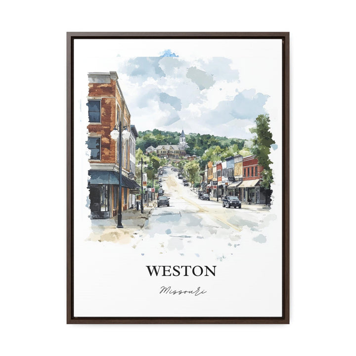 Weston MO Wall Art, Platte County Print, Missouri Watercolor Art, Weston Missouri Gift, Travel Print, Travel Poster, Housewarming Gift