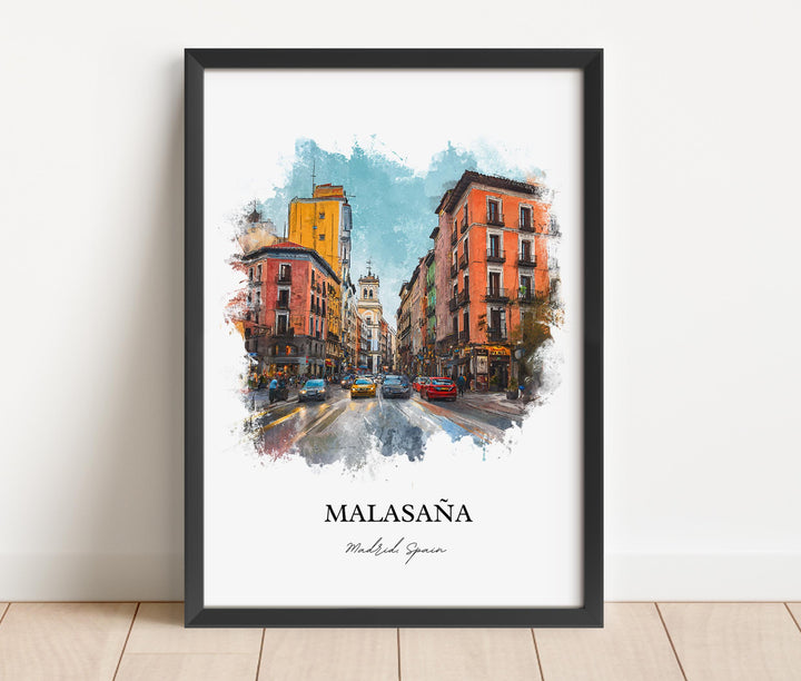 Malasaña, Spain – Watercolor Art Print