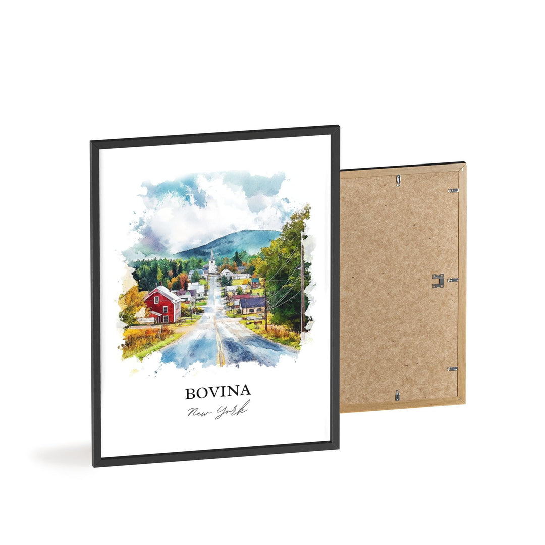 Bovina New York Wall Art, Delaware County NY Print, New York State Artwork, Bovina NY Gift, Travel Print, Travel Poster, Housewarming Gift