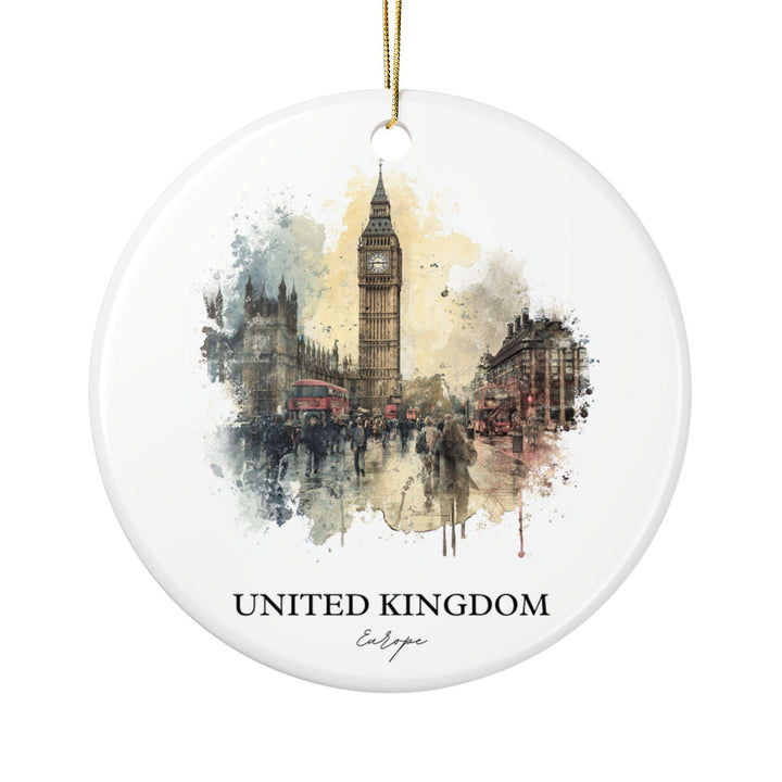 United Kingdom Ornament: Unique UK Souvenir, London Xmas Decor, and Authentic UK Travel Gift