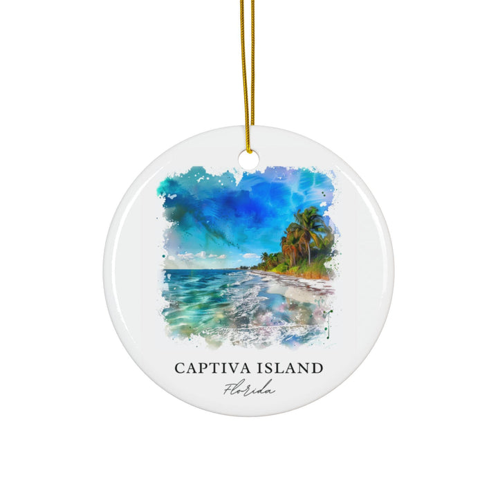 Captiva Island Ornament: Unique Captiva Island Souvenir, Florida Xmas Decor, and Authentic Captiva Island Gift