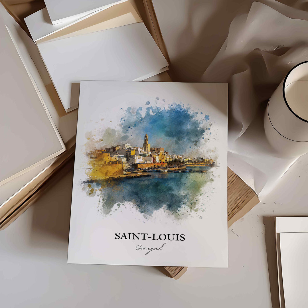 Saint-Louis, Senegal – Watercolor Art Print