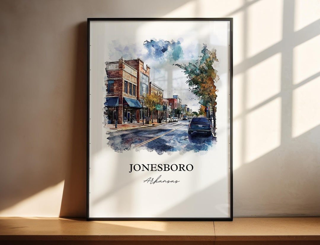 Jonesboro, Arkansas – Watercolor Art Print