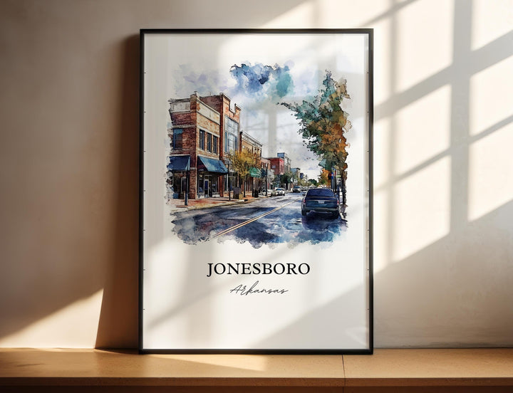 Jonesboro, Arkansas – Watercolor Art Print