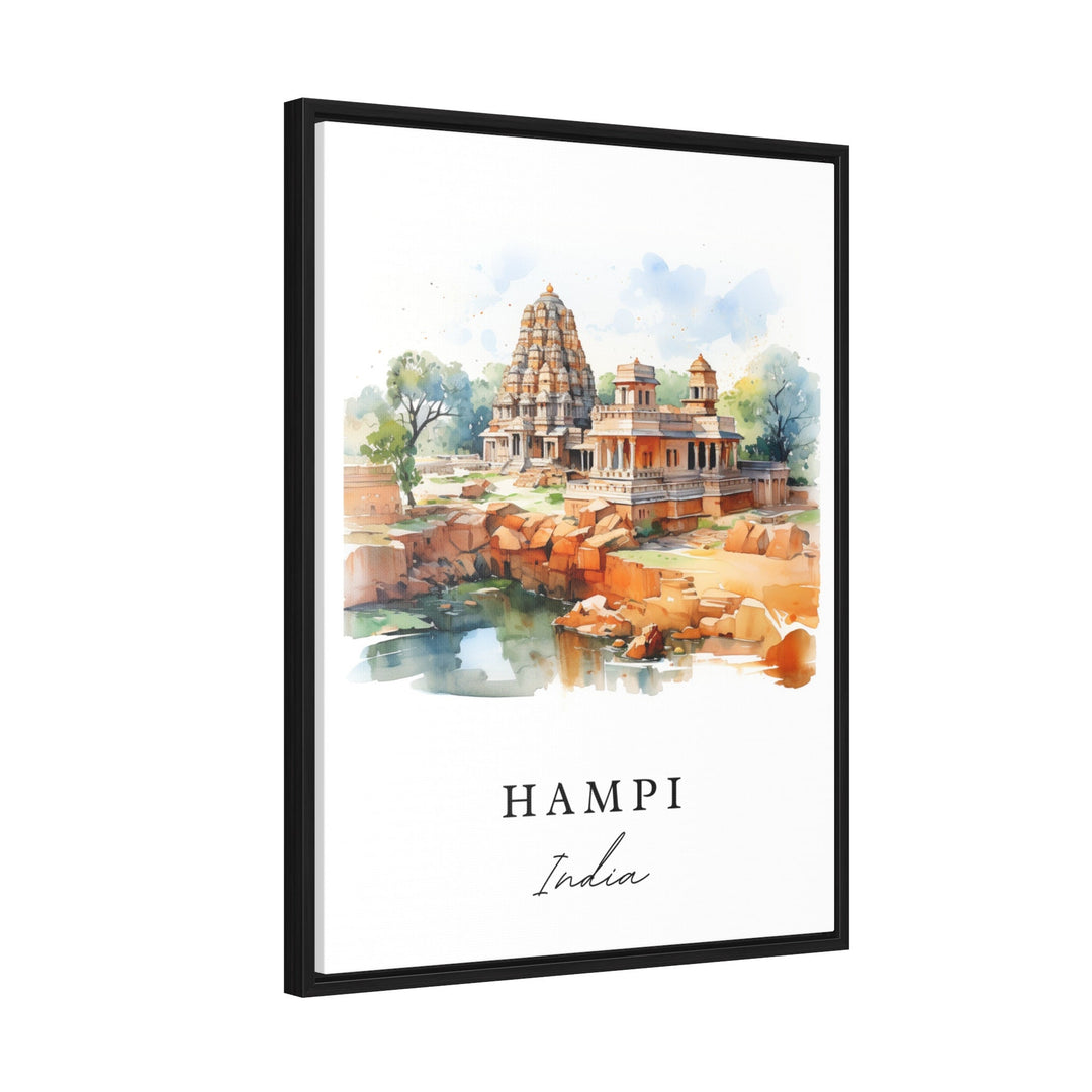 Hampi India wall art - India, Hampi poster print, Hampi Wedding gift, Birthday present, Karnataka Print, Vijayanagara District Gift