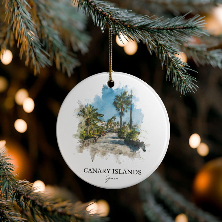 Canary Islands Ornament: Unique Canary Islands Spain Souvenir, Canary Islands Xmas Decor, and Authentic Canary Islands Gift