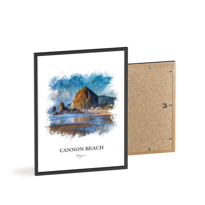 Cannon Beach, Oregon – Watercolor Art Print