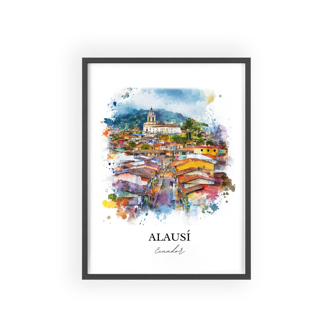 Alausí, Ecuador – Watercolor Art Print