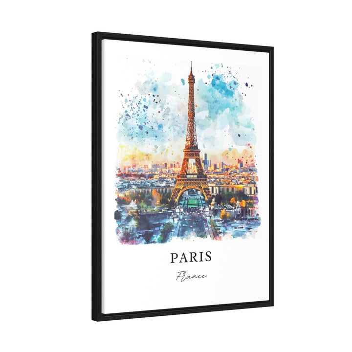 Paris France Wall Art, Eiffel Tower Print, Paris Skyline Watercolor Art, Paris France Gift, Travel Print, Travel Poster, Housewarming Gift