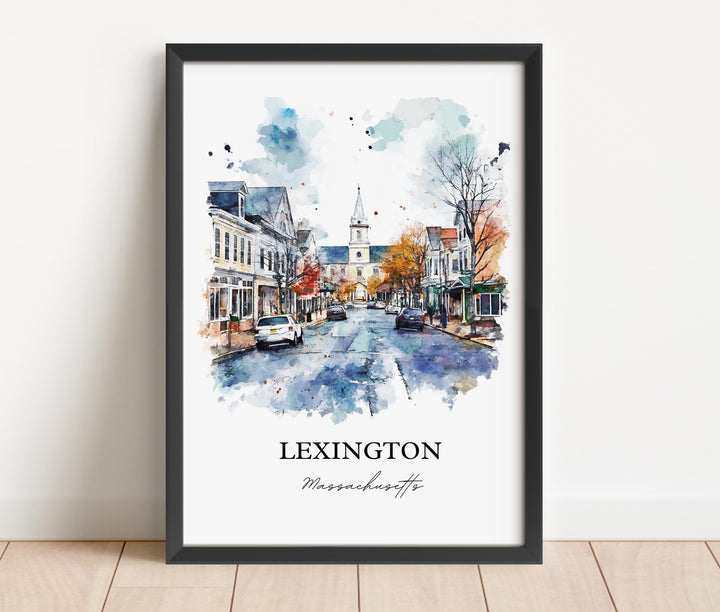 Lexington MA Wall Art - Massachusetts Print