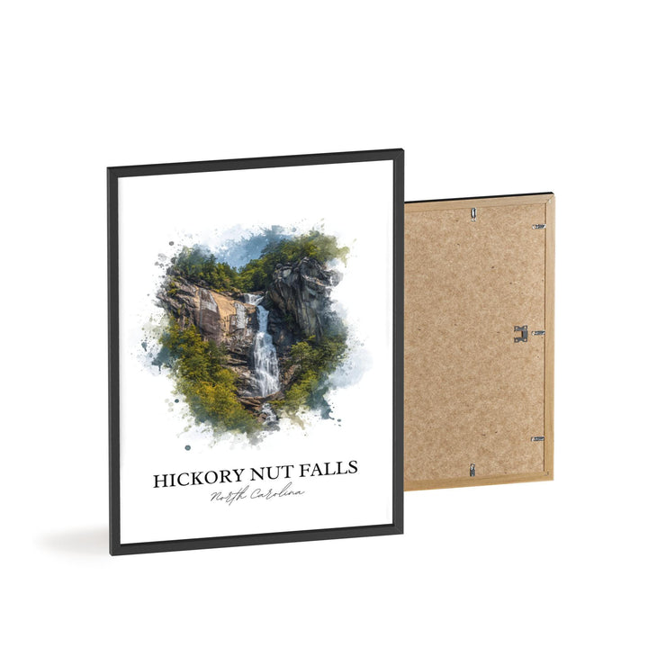 Hickory Nut Falls Wall Art, Chimney Rock Print, North Carolina Art, Hickory Nut Falls Gift, Travel Print, Travel Poster, Housewarming Gift