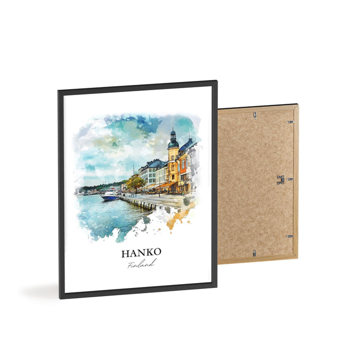 Hanko Finland Wall Art, Uusimaa Region Print, Finland Watercolor Art, Hanko Finland Gift, Travel Print, Travel Poster, Housewarming Gift