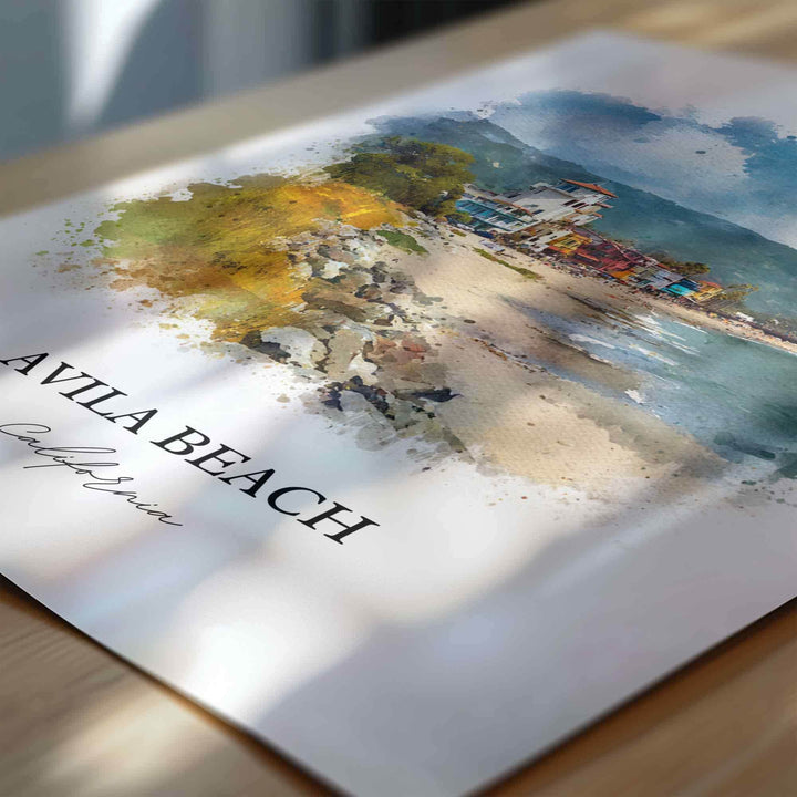 Avila Beach, CA – Watercolor Art Print