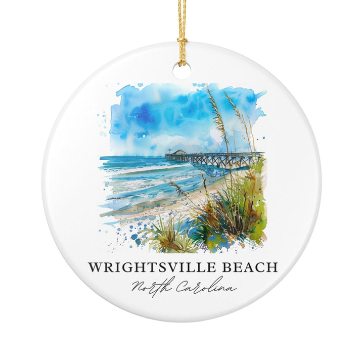 Wrightsville Beach NC Ornament: Unique Wrightsville Beach Souvenir, Wrightsville Beach Xmas Decor, and Authentic North Carolina Gift
