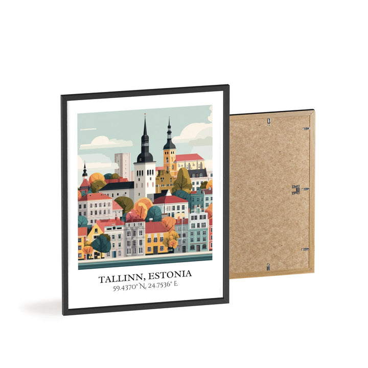 Tallinn Estonia Art, Tallinn Retro Travel Art, Tallinn Estonia Decor, Estonia Gift, Estonia Travel Art, Travel Prints, Housewarming Gift