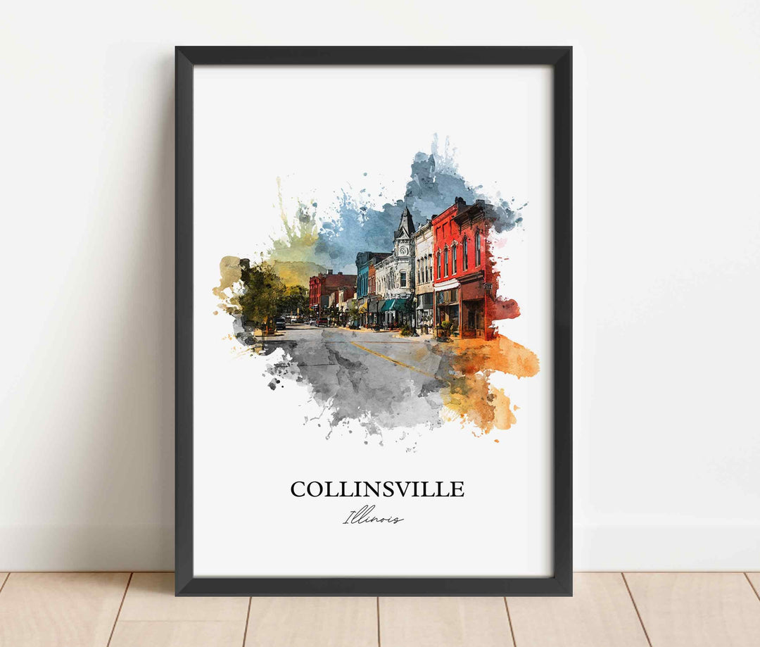 Collinsville, Illinois – Watercolor Art Print