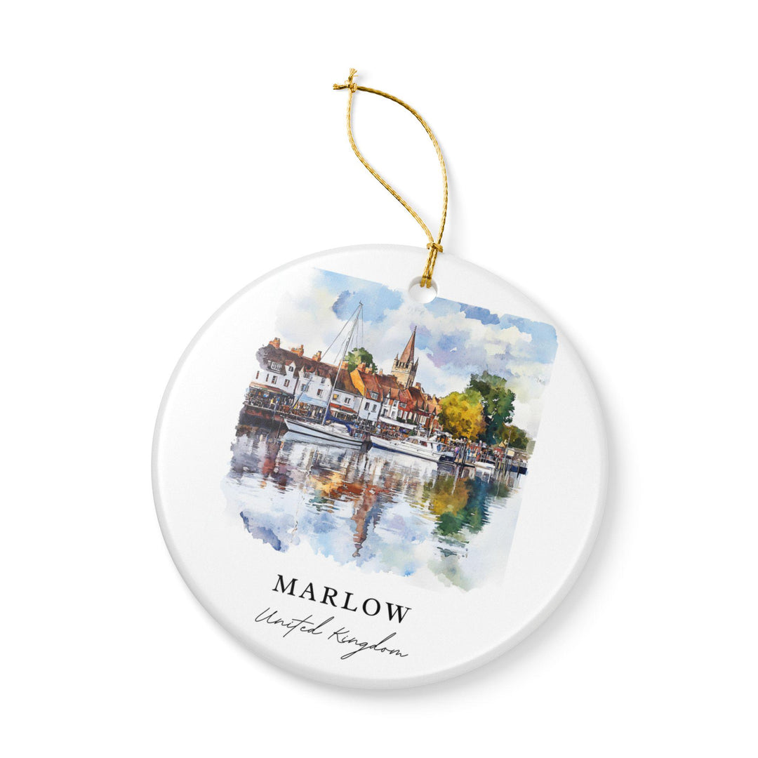 Marlow England Ornament: Unique Marlow Souvenir, UK Xmas Decor, and Authentic Marlow England Gift