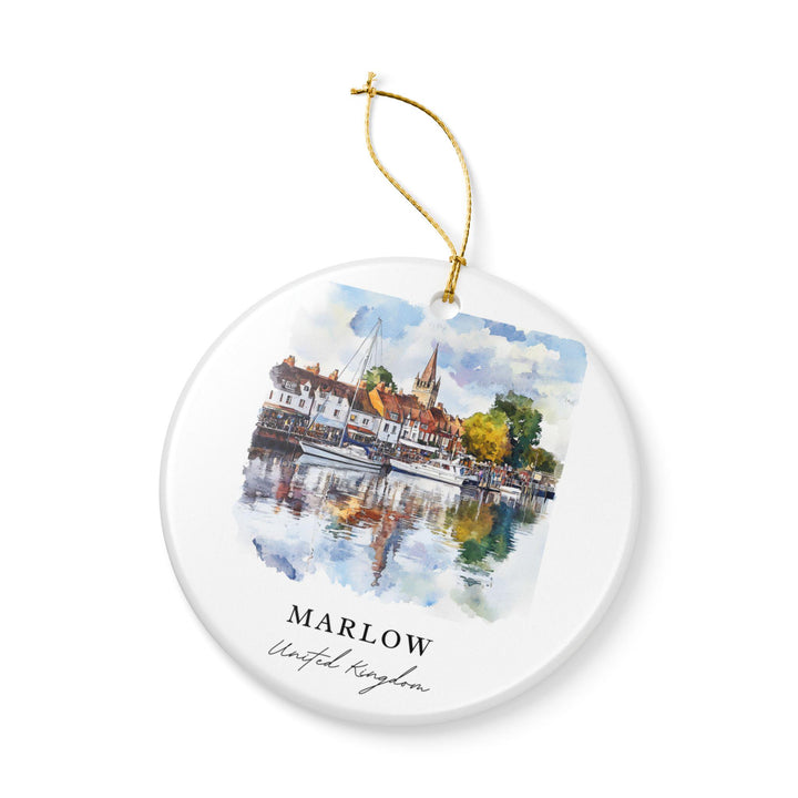 Marlow England Ornament: Unique Marlow Souvenir, UK Xmas Decor, and Authentic Marlow England Gift