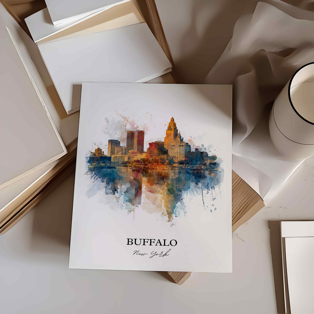 Buffalo, New York – Watercolor Art Print