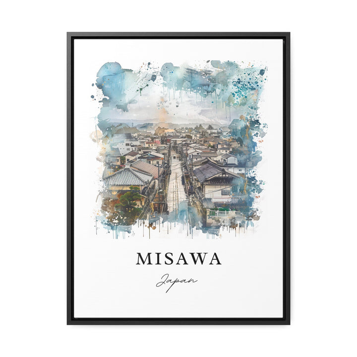 Misawa Japan Art, Misawa Japan Print, Misawa Watercolor Art, Aomori Prefecture Gift,