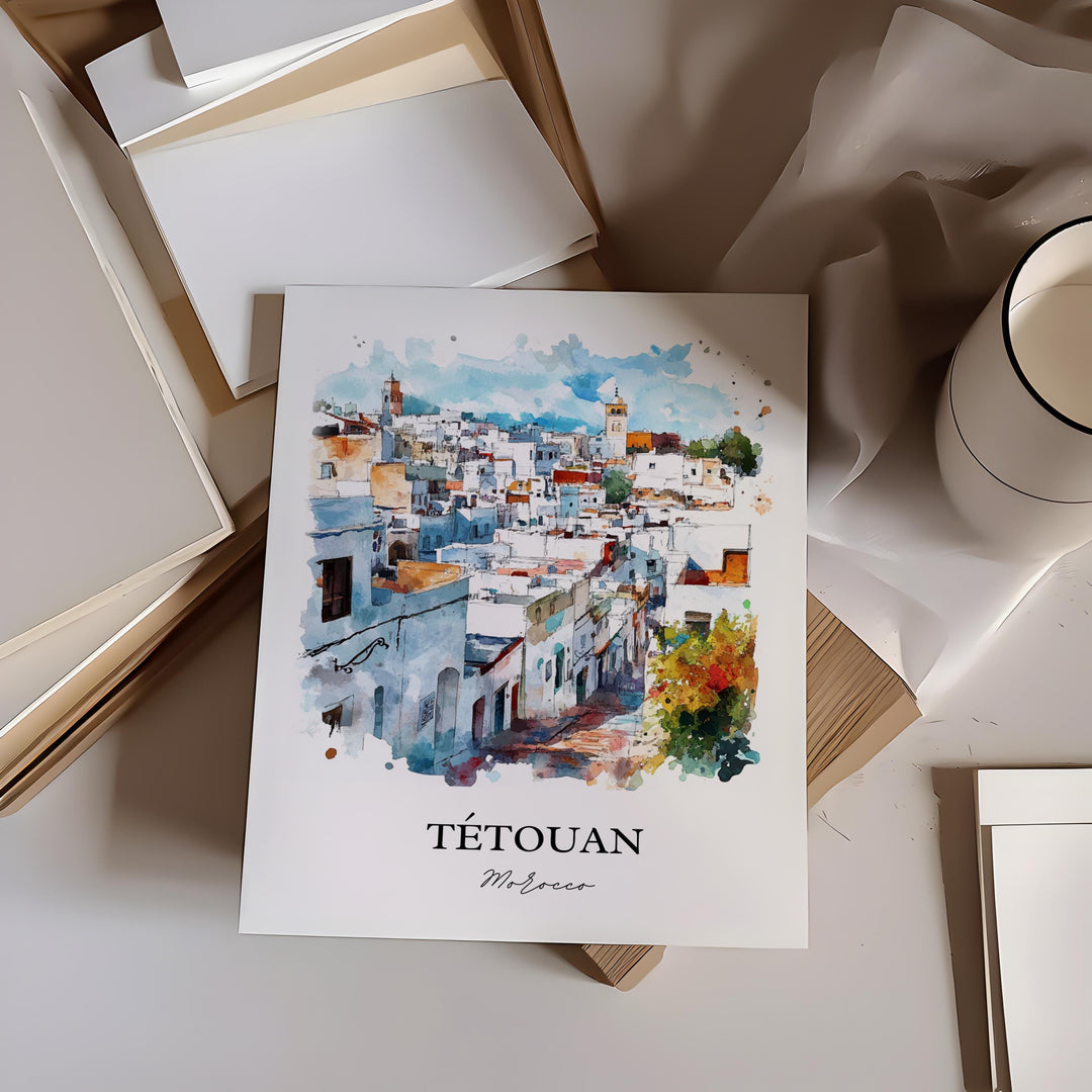 Tétouan, Morocco – Watercolor Art Print