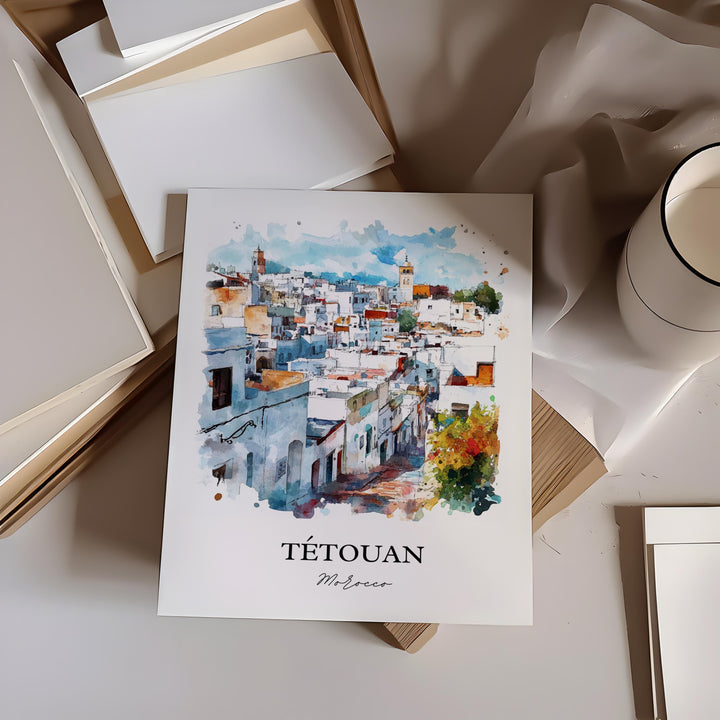 Tétouan, Morocco – Watercolor Art Print