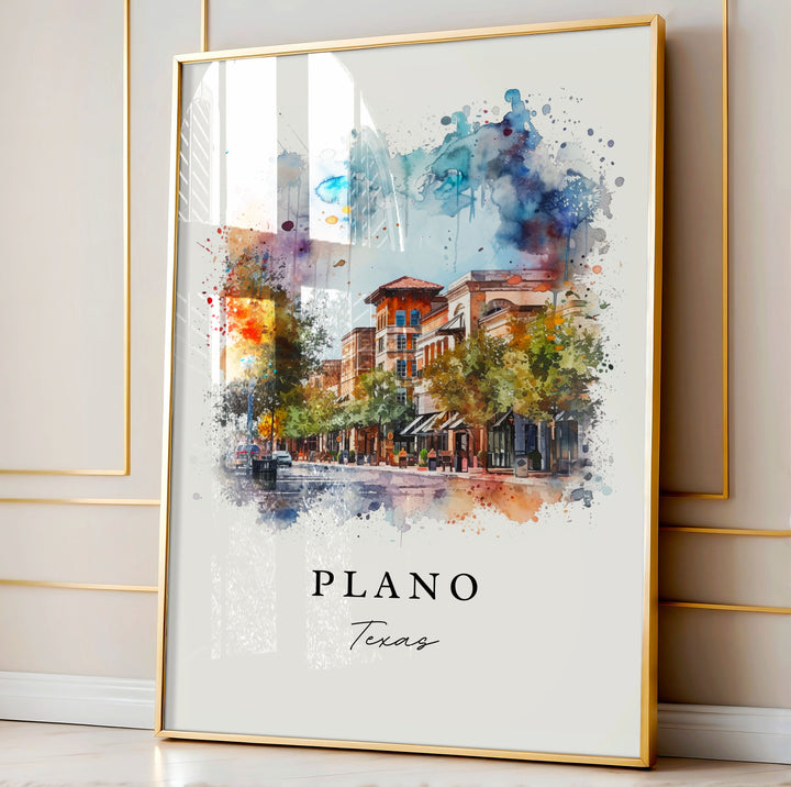 Plano Texas wall art - Texas, Plano print, Plano TX Wedding gift, Plano Birthday present, Custom Text, Perfect Gift