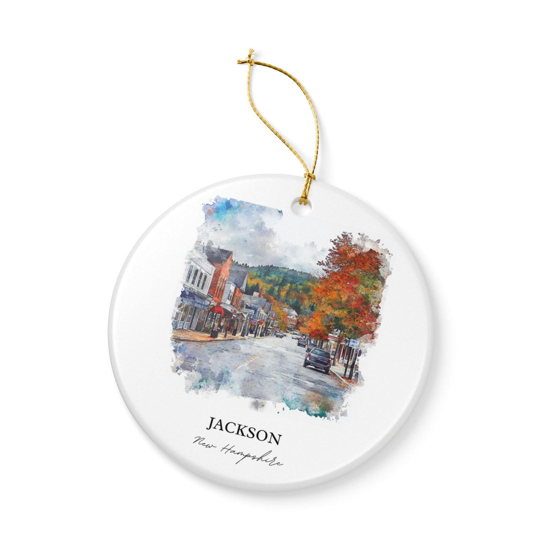 Jackson NH Ornament: Unique Jackson New Hampshire Souvenir, Jackson Xmas Decor, and Authentic Jackson New Hampshire Gift
