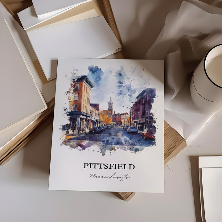 Pittsfield MA Wall Art - Massachusetts Print
