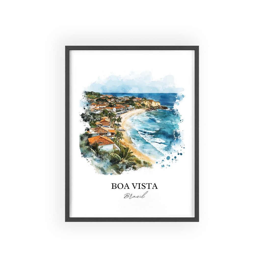Boa Vista Wall Art, Roraima Print, Brazil Watercolor Art, Boa Vista Brazil Gift, Travel Print, Travel Poster, Housewarming Gift
