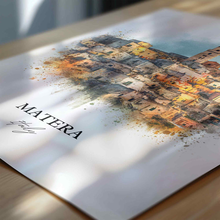 Matera, Italy – Watercolor Art Print