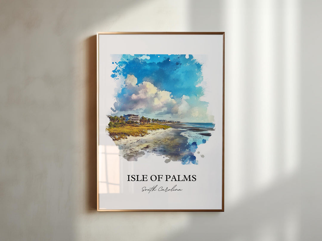 Isle of Palms SC Wall Art, Charleston SC Print, South Carolina Artwork, Isle of Palms Gift, Travel Print, Travel Poster, Housewarming Gift