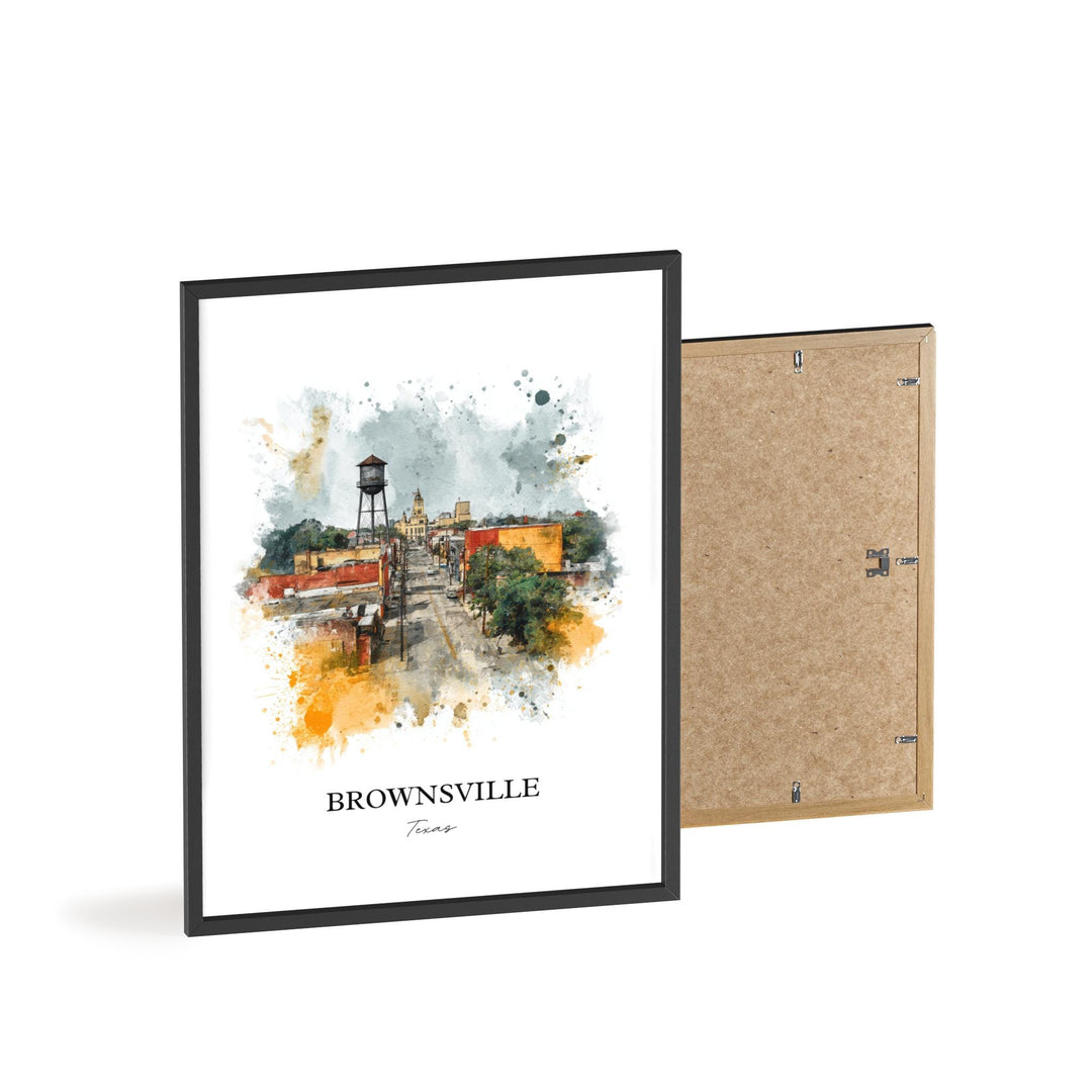 Brownsville, Texas – Watercolor Art Print