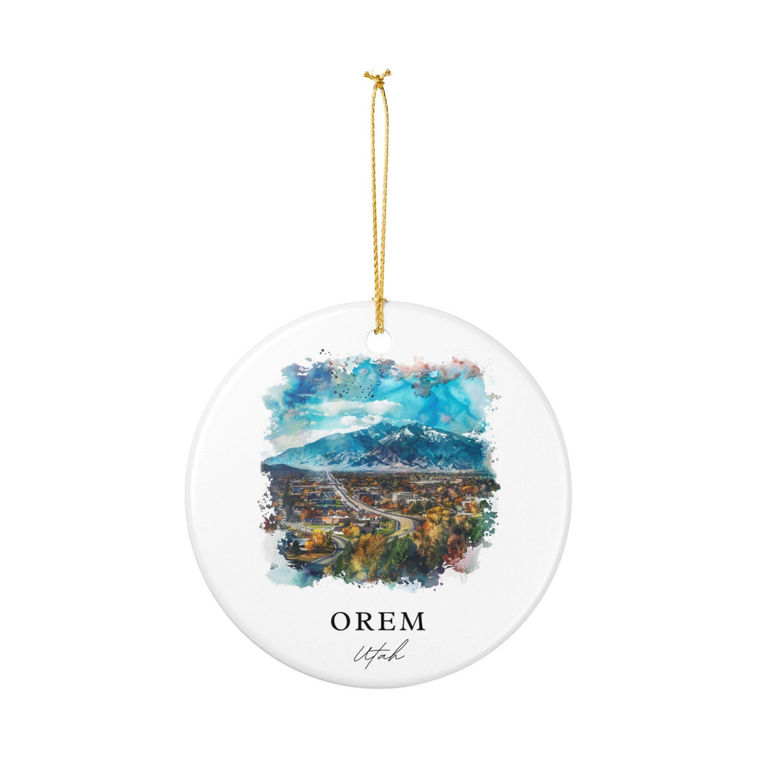 Orem, Utah Ornament: Unique Orem Souvenir, Orem Utah Xmas Decor, and Authentic Utah Gift