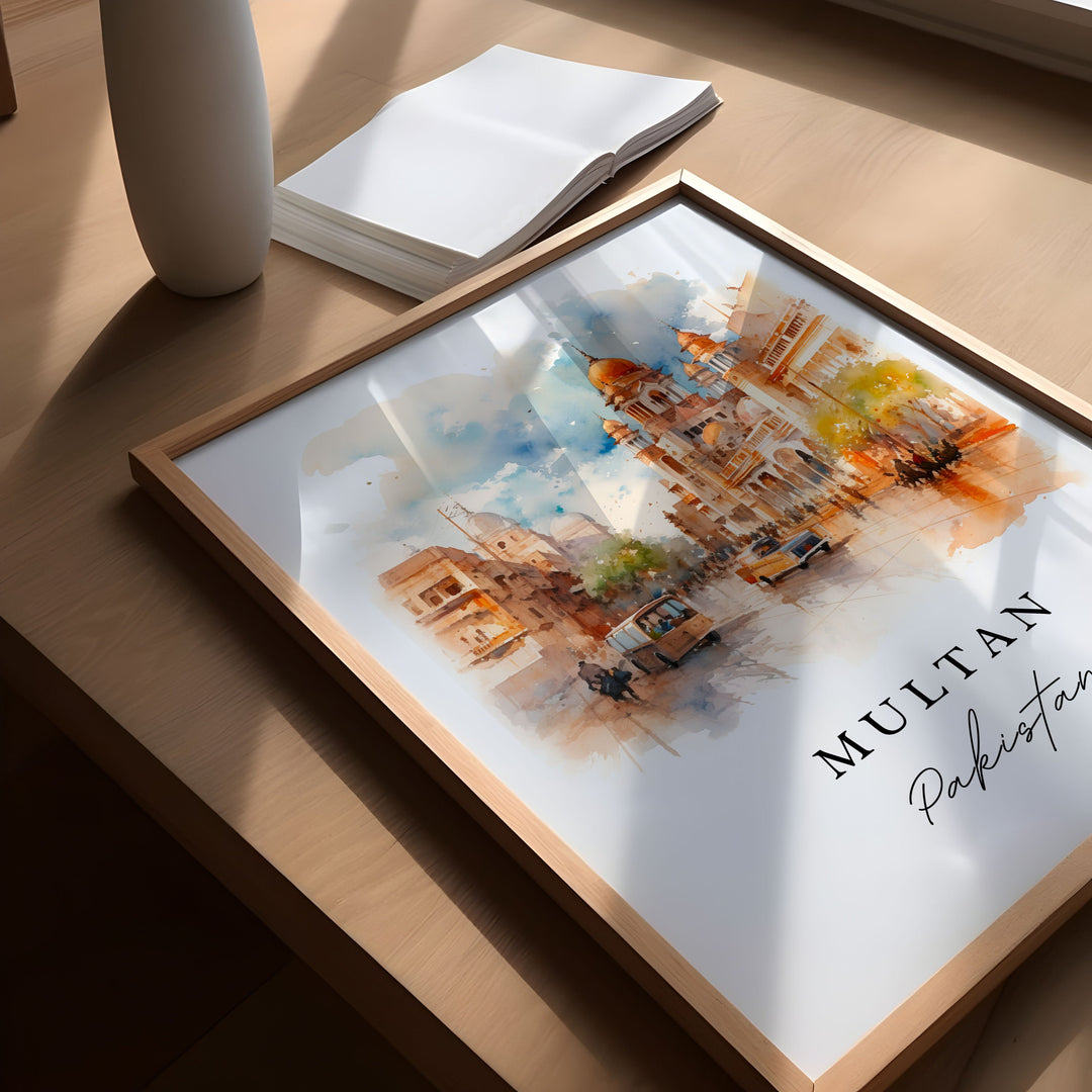 Multan Pakistan wall art - Pakistan, Multan poster print, Multan Wedding gift, Birthday present, Custom Text, Perfect Gift