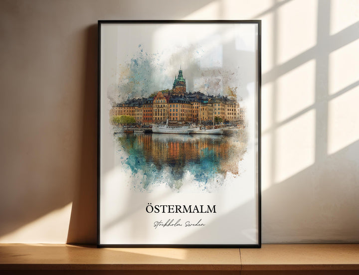 Östermalm, Stockholm – Watercolor Art Print