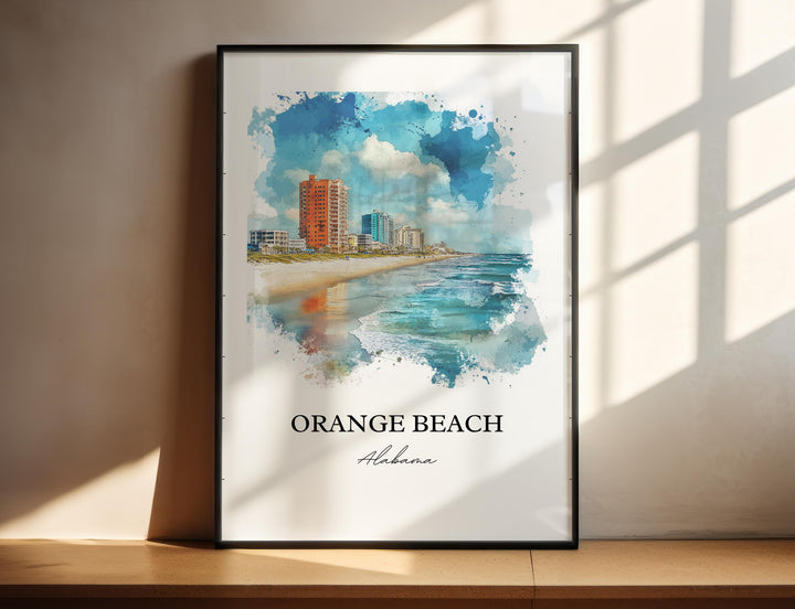 Orange Beach, Alabama – Watercolor Art Print