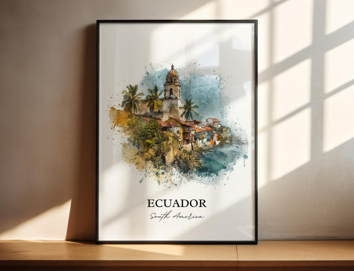 Ecuador, South America – Watercolor Art Print