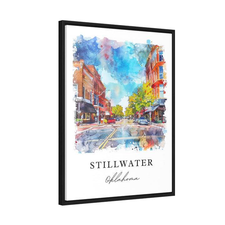 Stillwater OK Art Print, Stillwater Print, Oklahoma Wall Art, Stillwater Gift, Travel Print, Travel Poster, Travel Gift, Housewarming Gift