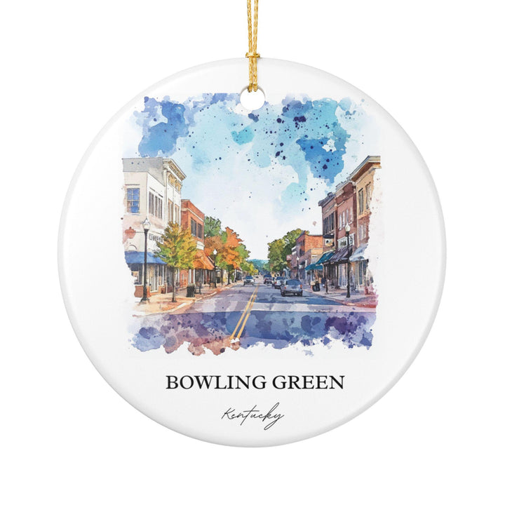 Bowling Green KY Ornament: Unique Bowling Green KY Souvenir, Kentucky Xmas Decor, and Authentic Kentucky Gift