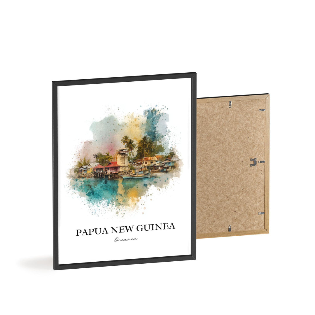 Papua New Guinea Wall Art, New Guinea Print, Pacific Islands Artwork, Papua New Guinea Gift, Travel Print, Travel Poster, Housewarming Gift